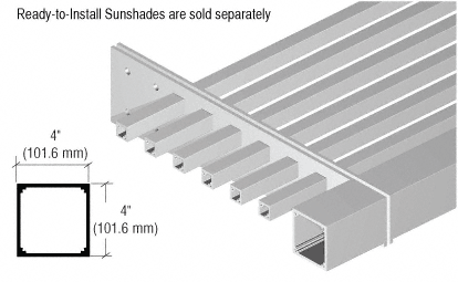 C.R. Laurence CRL Mill 4&quot; x 4&quot; Square Tube Fascia - 146&quot; | AWFST4M