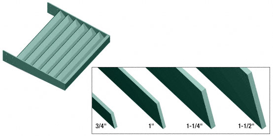 C.R. Laurence CRL Kynar Painted 1-3/4&quot; x 1/8&quot; Flat Bar Blade Extrusion - 146&quot; | AXF134X18KN