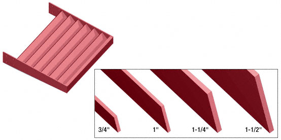 C.R. Laurence CRL Newlar Painted 2-1/2&quot; x 1/4&quot; Flat Bar Blade Extrusion - 146&quot; | AXF212X14NL