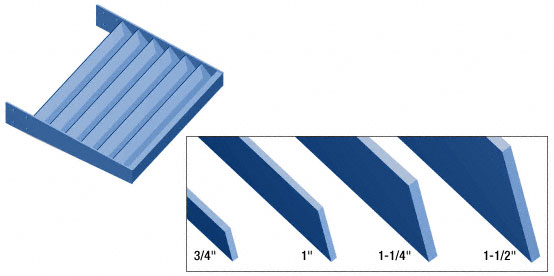 C.R. Laurence CRL Powder Painted 2-1/2&quot; x 1/4&quot; Flat Bar Blade Extrusion - 146&quot; | AXF212X14PT