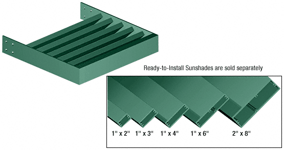 C.R. Laurence CRL Kynar Painted 1&quot; x 4&quot; Rectangular Tube Blade - 146&quot; | AXRC1X4KN
