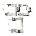 Gordon Glass&#174; Chrome Shower Door Towel Bar Brackets and Inside Handle Pull Kit, 2" Screw Holes