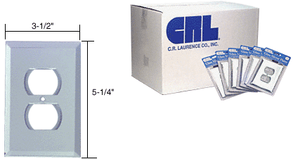 C.R. Laurence CRL Single Duplex Plug in 100pc Bulk Packs-Clear Glass | B2C