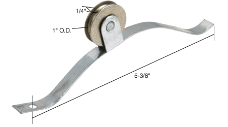 C.R. Laurence CRL Sliding Screen Door Spring Tension Roller 1&quot; Steel B.B. Wheel - Package | B500