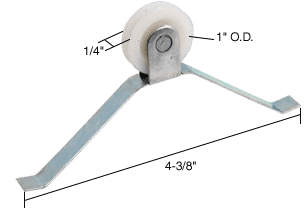 C.R. Laurence CRL Sliding Screen Door Spring Tension Roller 1&quot; Nylon Wheel - Package | B501