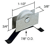 C.R. Laurence CRL Sliding Screen Door Spring Tension Roller 7/8&quot; Nylon Wheel for Keller Doors - Bulk | B503B