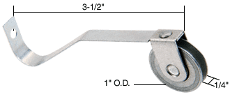 C.R. Laurence CRL Sliding Screen Door Spring Tension Roller 1&quot; Steel B.B. Wheel - Package | B506