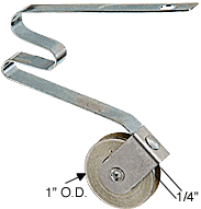 C.R. Laurence CRL Sliding Screen Door Spring Tension Roller 1&quot; Steel Ball Bearing Wheel Bulk (50) Pack | B513B