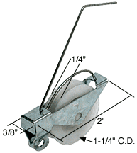 C.R. Laurence CRL Sliding Screen Door Spring Tension Roller, Nylon Wheel, 1-1/4&quot; Diameter - Package | B515