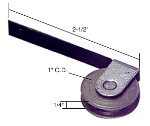 C.R. Laurence CRL Sliding Screen Door Spring Tension Roller 1&quot; Steel Ball Bearing Wheel - Bulk | B522B