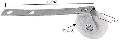 C.R. Laurence CRL Sliding Screen Door Spring Tension Roller 1&quot; Nylon Wheel - Package | B523