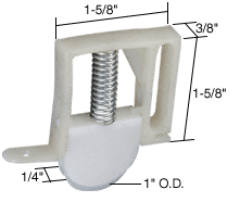 C.R. Laurence Sliding Screen Door Bottom Roller 1&quot; Nylon Wheel for Academy Uni-fit Doors - Package | B529