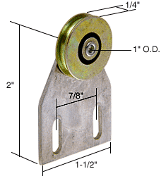 C.R. Laurence CRL Sliding Screen Door Top Hung Steel Roller 1-1/2&quot; Wide for Fullview Doors | B537