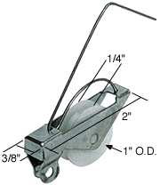 C.R. Laurence CRL Sliding Screen Door Spring Tension Roller 1&quot; Nylon Wheel - Package | B541