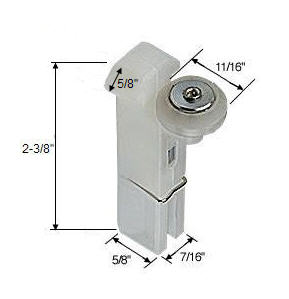 C.R. Laurence CRL Sliding Screen Door Top Hung Roller 7/16&quot; Wide for HiLite Doors | B543