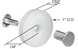 C.R. Laurence CRL 1&quot; Nylon Replacement Roller for Air Control Doors - Package | B551