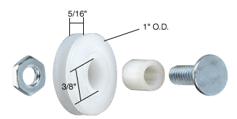 C.R. Laurence CRL 1&quot; Nylon Replacement Roller - Package | B553