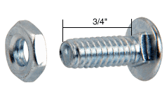 C.R. Laurence CRL Replacement Roller 1/4&quot;-20 x 3/4&quot; Bolt Assemblies | B561