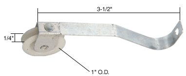 C.R. Laurence CRL 1&quot; Nylon Spring Tension Roller - Package | B572
