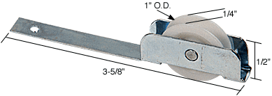 C.R. Laurence CRL Sliding Screen Door Spring Tension Roller 1&quot; Nylon Wheel - Package | B577