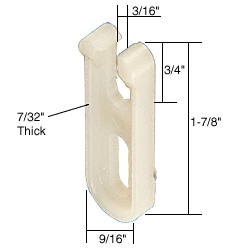C.R. Laurence CRL Sliding Screen Door 1-7/8&quot; X 9/16&quot; Nylon Top Guide for Crossly Doors | B589
