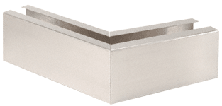 C.R. Laurence CRL Brushed Stainless 12&quot; 135&amp;#186; Mitered Corner Cladding for B5L Series Low Profile Base Shoe | B5L135BS