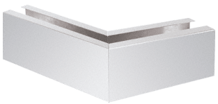 C.R. Laurence CRL Polished Stainless 12&quot; 135&amp;#186; Mitered Corner Cladding for B5L Series Low Profile Base Shoe | B5L135PS