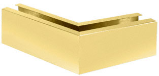 C.R. Laurence CRL Satin Brass 12&quot; 135 Degree Mitered Corner Cladding for B5L Series Low Profile Base Shoe | B5L135SB