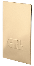 C.R. Laurence CRL Polished Brass End Cap for B5L Series Low Profile Base Shoe | B5LECPB