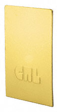 C.R. Laurence CRL Satin Brass End Cap for B5L Series Low Profile Base Shoe | B5LECSB