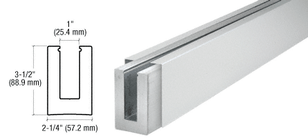 C.R. Laurence CRL Satin Anodized Custom B5L Series Low Profile Square Base Shoe | B5LSAC