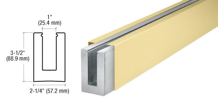 C.R. Laurence CRL Satin Brass Custom B5L Series Low Profile Square Base Shoe | B5LSBC
