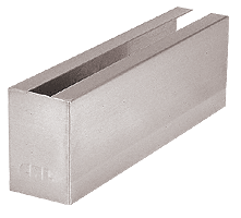 C.R. Laurence CRL Brushed Stainless 12&quot; Welded End Cladding for B5L Series Low Profile Base Shoe | B5LWCBS