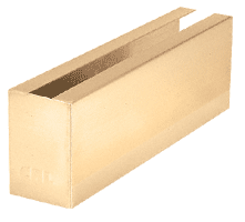 C.R. Laurence CRL Polished Brass 12&quot; Welded End Cladding for B5L Series Low Profile Base Shoe | B5LWCPB