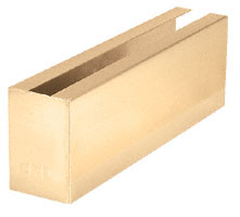 C.R. Laurence CRL Satin Brass 12&quot; Welded End Cladding for B5L Series Low Profile Base Shoe | B5LWCSB