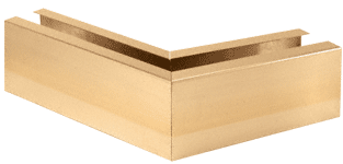 C.R. Laurence CRL Polished Brass 12&quot; 135&amp;#186; Mitered Corner Cladding for B5S Series Standard Square Base Shoe | B5S135PB