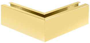 C.R. Laurence CRL Satin Brass 12&quot; 90 Degree Mitered Corner Cladding for B5S Series Standard Square Base Shoe | B5S90SB