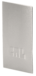 C.R. Laurence CRL Brushed Stainless End Cap for B5S Series Standard Square Base Shoe | B5SECBS