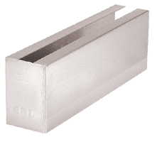 C.R. Laurence CRL 12&quot; Polished Stainless Welded End Cladding for B5S Series Standard Square Base Shoe | B5SWCPS