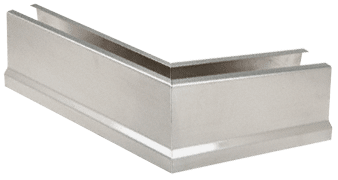 C.R. Laurence CRL Brushed Stainless 12&quot; 135&amp;#186; Mitered Corner Cladding for B5T Series Tapered Base Shoe | B5T135BS