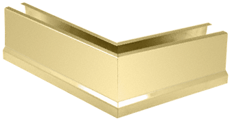 C.R. Laurence CRL Polished Brass 12&quot; 135&amp;#186; Mitered Corner Cladding for B5T Series Tapered Base Shoe | B5T135PB