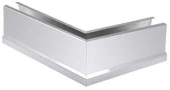 C.R. Laurence CRL Polished Stainless 12&quot; 135&amp;#186; Mitered Corner Cladding for B5T Series Tapered Base Shoe | B5T135PS