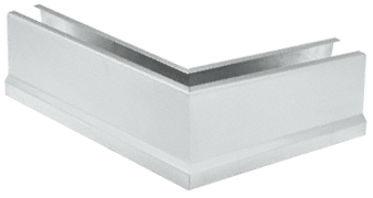 C.R. Laurence CRL Satin Anodized 12&quot; 135&amp;#186; Mitered Corner Cladding for B5T Series Tapered Base Shoe | B5T135SA