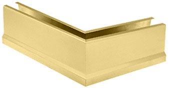 C.R. Laurence CRL Satin Brass 12&quot; 135 Degree Mitered Corner Cladding for B5T Series Tapered Base Shoe | B5T135SB