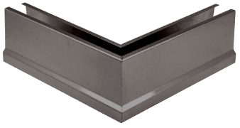 C.R. Laurence CRL Duranodic Bronze 12&quot; 90&amp;#186; Mitered Corner Cladding for B5T Series Tapered Base Shoe | B5T90DU