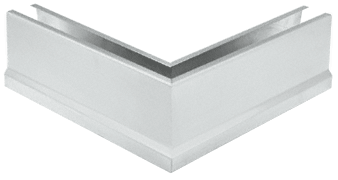 C.R. Laurence CRL Satin Anodized 12&quot; 90&amp;#186; Mitered Corner Cladding for B5T Series Tapered Base Shoe | B5T90SA
