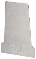 C.R. Laurence CRL Brushed Stainless End Cap for B5T Series Tapered Base Shoe | B5TECBS