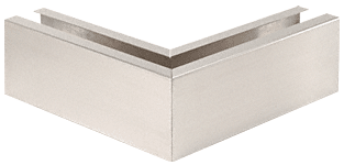 C.R. Laurence CRL Brushed Stainless 12&quot; 90&amp;#186; Mitered Corner Cladding for Windscreen and Smoke Baffle Base Shoe | B5W90BS