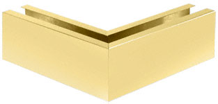 C.R. Laurence CRL Satin Brass 12&quot; 90 Degree Mitered Corner Cladding for Windscreen and Smoke Baffle Base Shoe | B5W90SB