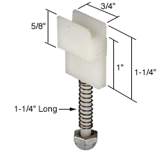 C.R. Laurence CRL CRL Sliding Screen Door 1-1/4&quot; Bottom Guide | B601